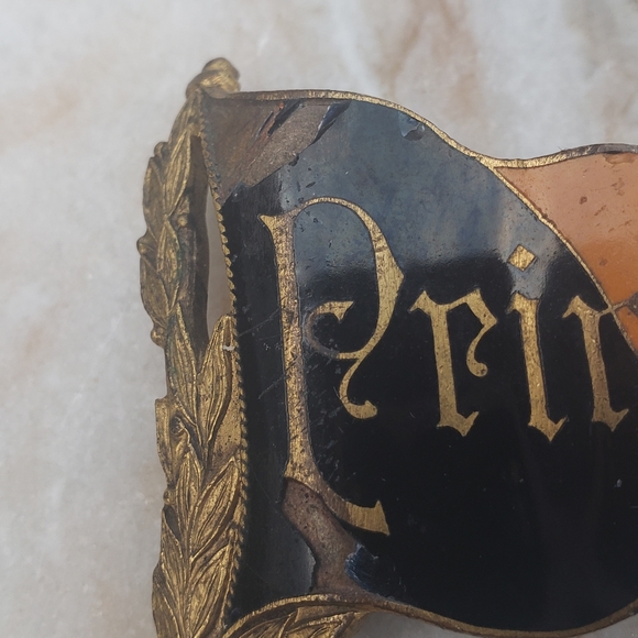 Victorian Era Princeton Penant Enamel Brooch - Picture 4 of 13